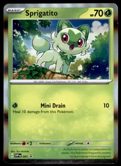 Sprigatito 001 Holo Promo Scarlet & Violet Promo Pokemon Holo Lightly Played - Image 1