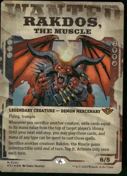 1x Foil Rakdos, the Muscle (Showcase) - Outlaws of Thunder Junction - NM - MTG - Image 1