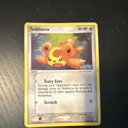 Pokemon Teddiursa Unseen Forces 77/115 40HP Common Reverse Holo English - Image 1