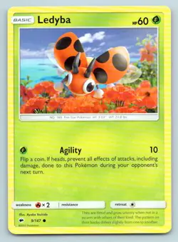 Pokemon Ledyba SM - Burning Shadows SM03 9/147 LP - Image 1