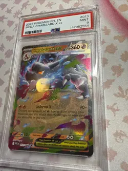 2025 POKEMON PFL EN #013 MEGA CHARIZARD X EX PSA 9 - Image 2