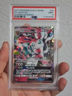 2017 Pokemon Guardians Rising Sylveon GX #92 PSA 9 MINT - Image 1