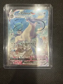 Pokemon TCG Swsh06 Ice Rider Calyrex VMAX 203/198 Secret Rare Alt Art Holo HP320 - Image 1