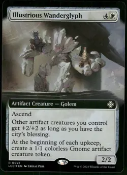 1x Foil Illustrious Wanderglyph (Extended Art) - NM - MTG - Image 1