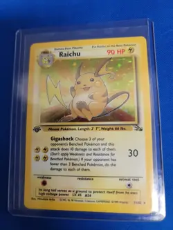 1999 Pokemon TCG Raichu Base Set 14/102 Holo 1st Edition Fossil Holo Rare - Image 2