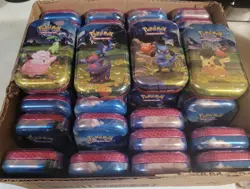 POKEMON TCG ASCENDED HEROES MINI TIN J-HOOK EN CASE LOT OF 40 SEALED TINS - Image 1