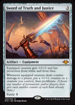 MTG English Sword of Truth and Justice NM Foil Modern Horizons - Image 1