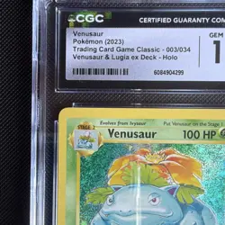 CGC 10 Venusaur 003/034 Trading Card Game Classic Holo ENG 2023 HP100 - Image 3