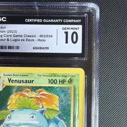 CGC 10 Venusaur 003/034 Trading Card Game Classic Holo ENG 2023 HP100 - Image 4
