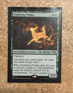 Enduring Vitality Enchanment Creature-Elk Glimmer R 0176 DSK Valera L. 2024 MtG - Image 1