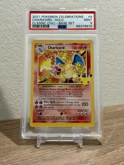 2021 Pokemon Celebrations 4 Charizard Holo PSA 9 - Image 1