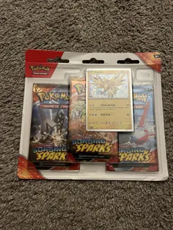 Pokemon TCG Surging Sparks 3 Pack Blister (Zapdos) Sealed - Image 1