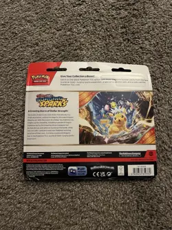 Pokemon TCG Surging Sparks 3 Pack Blister (Zapdos) Sealed - Image 2