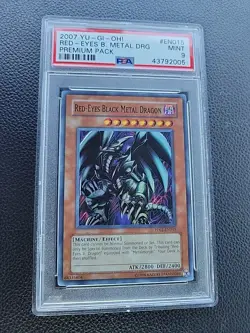 2007 Yu-gi-oh! Psa 9 Red-eyes B. Metal Dragon #en015 Premium Pack Mint - Image 1