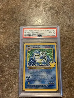 2021 Pokemon Celebrations Blastoise Holo Classic Coll- Base Set Gem Mt 10 - Image 1
