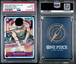 2022 Roronoa Zoro PSA 10 ONE PIECE ST01-STRAW HAT CREW #013 Super Pre Release - Image 2