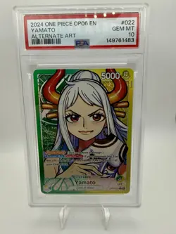 Yamato PSA 10 Alt Art Leader- One Piece OP06-022 Wings of the Captain English - Image 1
