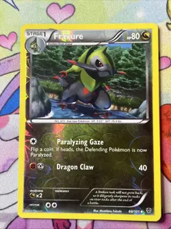 Fraxure - 68/101 - Uncommon - Reverse Holo LP, English Pokemon Plasma Blast - Image 1