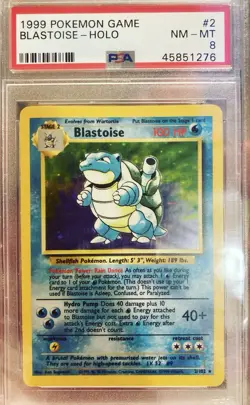 1999 Pokemon Big 3 Base Set Charizard, Blastoise, Venasaur Holo PSA 8 + Frame - Image 4