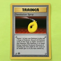 Pokemon 1999 Base Set 1st Edition Shadowless Devolution Spray Trainer #72/102 - Image 1