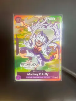 Monkey D Luffy Offline Regional 2024 Participant P-041 One Piece Promo Card - Image 1