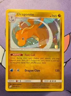 Dragonite 119/181 Cosmos Holo Rare Team Up Pokemon Card NM - Image 1