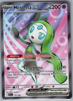 Meloetta ex 159/086 SV: Black Bolt - Pokemon Card - NM - Image 1