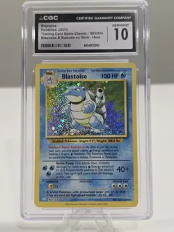 CGC 10 Blastoise 003/034 CLB Trading Card Game Classic Deck Pokemon Gem Mint - Image 1