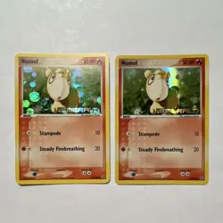 Pokemon Numel 58/106 EX Emerald Holo 2 Card Lot 2005 - Image 1