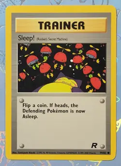 Sleep! 79/82 Team Rocket Pokemon Card LP - Image 1