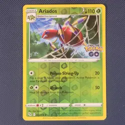 Ariados 007/078 - Pokemon GO - Uncommon Reverse Holo Pokemon Card - NM - Image 1