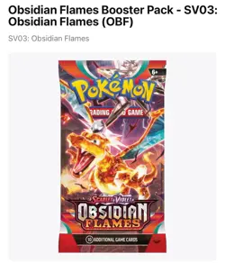 5 Packs of Pokemon Obsidian Flames Booster Pack / BRAND NEW / SEALED Random art - Image 1