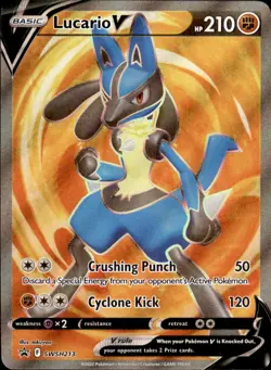 Lucario V SWSH213 Holo - Pokemon SWSH: Sword & Shield Promo Cards - LP - Image 1