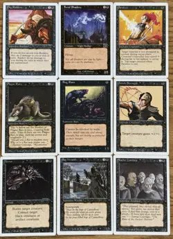MTG Pestilence Rat Swarm Mono Black Deck Old School Ready to Play 60 cards - Image 4