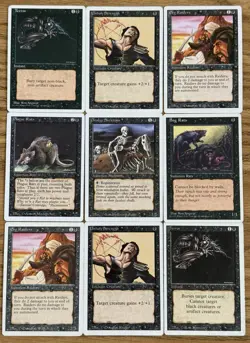 MTG Pestilence Rat Swarm Mono Black Deck Old School Ready to Play 60 cards - Image 5