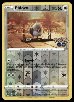 Pokemon Cards Pidove 061/078 Reverse Holo Pokemon GO Common NM - Image 1