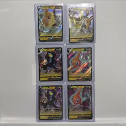 Lot Of 6 Pokemon V Cards Ampharos Morpeko Luxray Rotom Sleeved & Toploaded NM - Image 1