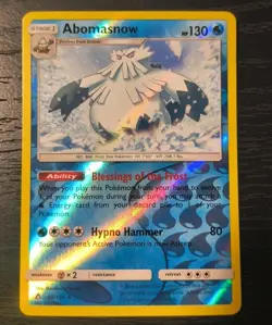 Pokemon Ultra Prism Abomasnow Reverse Holo Rare Card 38/156 LP - Image 1