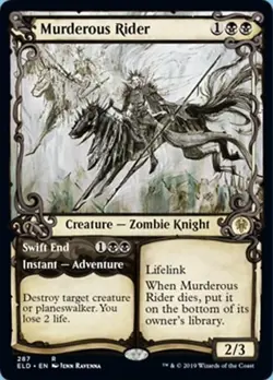 MTG MURDEROUS RIDER EXC - CAVALCANTE OMICIDA ALTERNATE - ELD-X EN - MAGIC - Image 1
