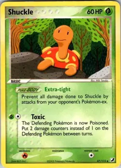 Shuckle 47/115 Uncommon Unseen Forces Pokemon Damaged - Image 1