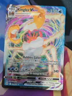 Pokemon TCG Kingler VMAX 029/172 Swsh09: Brilliant Stars Holo NM - GM - Image 1