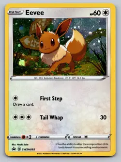 Pokemon TCG Pokemon Eevee Promo Holo SWSH095 LP - Image 1