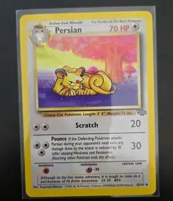 Persian 42/64 Jungle Unlimited Pokemon TCG 1999 LP - Image 1