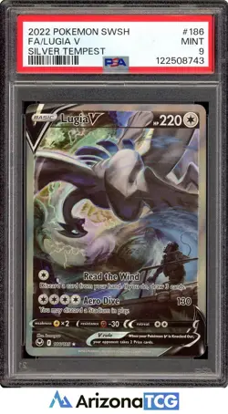 Pokemon 2022 Lugia V 186/195 Alt Art Silver Tempest PSA 9 - Image 1