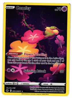 Pokemon TCG Comfey GG14/GG70 Crown Zenith: Galarian Gallery Holo NM - Image 1
