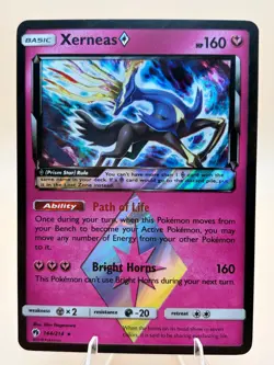 Xerneas ◇ 144/214 Prism Star Rare Lost Thunder Pokemon Near Mint - Image 1