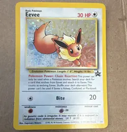 Wotc Promo Pokemon TCG Eevee 11/53 Holo Promo Basic 30 HP English - Image 1