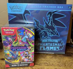 Pokemon TCG: Mega Evo Phantasmal Flames ETB and Booster Bundle Lot (Sealed/New) - Image 1