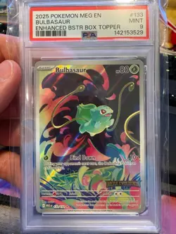 2025 Pokemon Meg EN-Mega Evolution Bulbasaur Enhanced Stamped PSA 9 #133 - Image 1