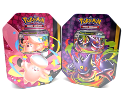 Pokemon Mega Moonlit Tin Mega Clefable and Gengar set of 2 Tins Sealed - Image 1